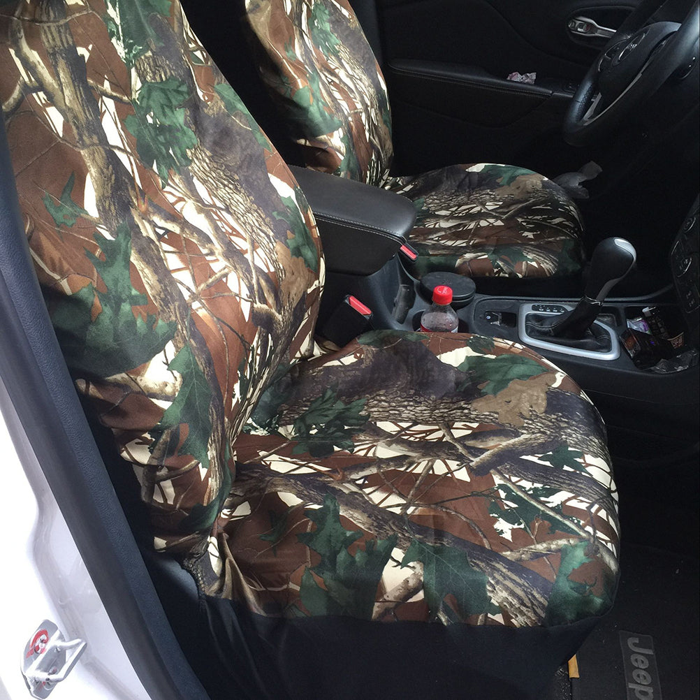 NICEXMAS 2pcs Universal Camouflage Front Seat Cover Bucket Seat Cover Blanket Pad Protectors for Car SUV Truck