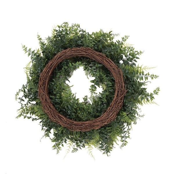 Vickerman 24 Green Fern Everyday Wreath