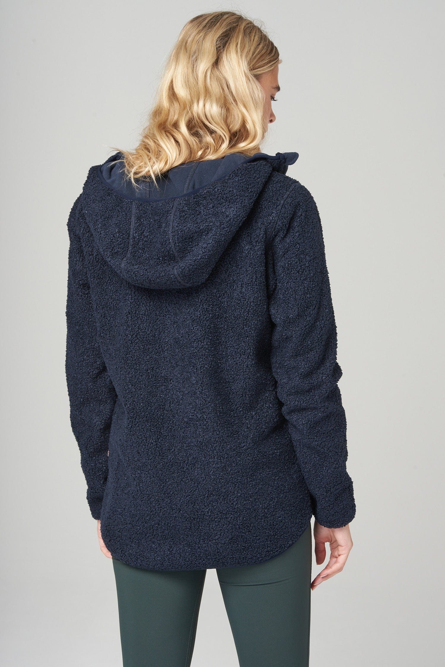 Windproof Fleece Hoodie - Deep Navy