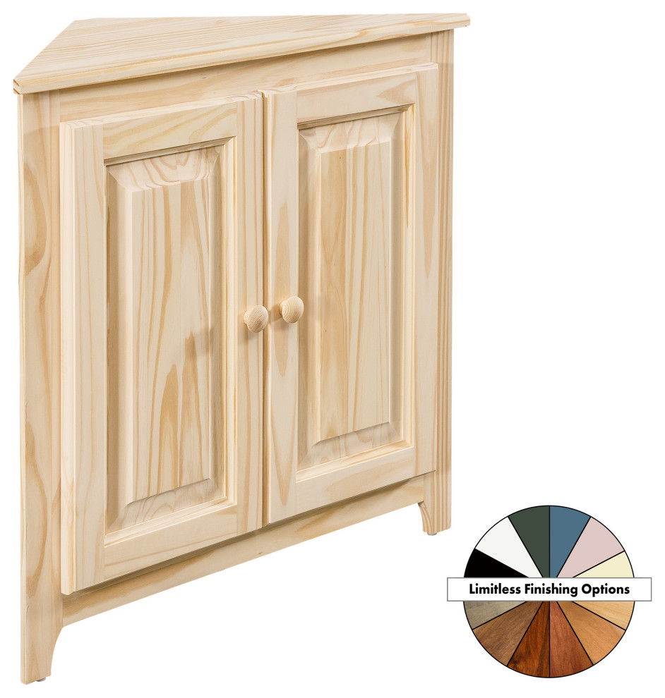 Solid Wood Corner Cabinet   Transitional   Accent Chests And Cabinets   by Arch+Haven  Houzz