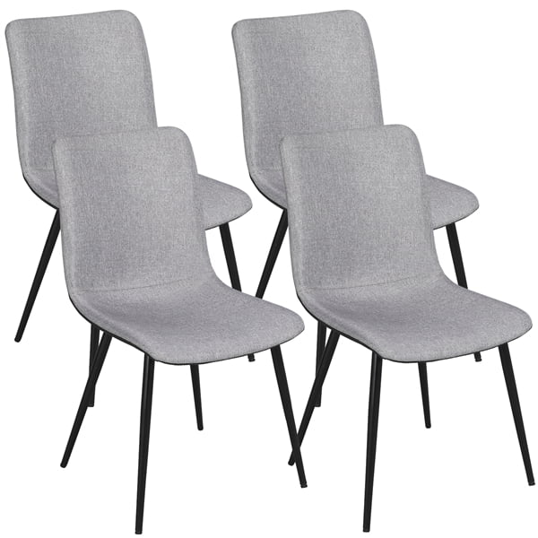 Topeakmart Dining Chair， Set of 4， Gray