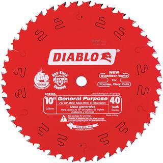 DIABLO 10 in. x 40-Tooth General Purpose Circular Saw Blade Value Pack (2-Pack) D104040VP