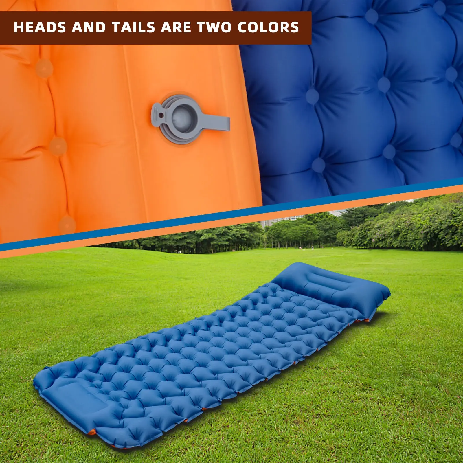 Outdoor portable inflatable mattresses sleeping pad camping inflatable footpads sleeping pad