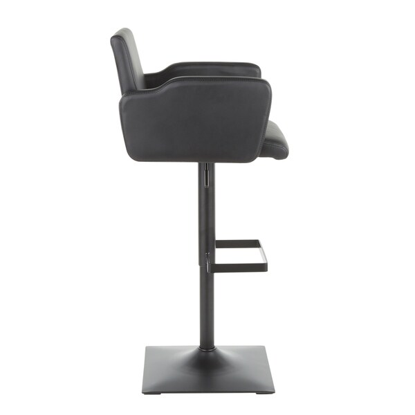 Sergio Contemporary Adjustable Bar Stool - N/A