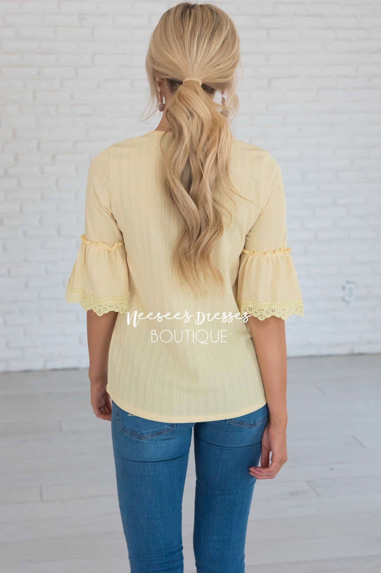 Just One Wish Bell Sleeve Top