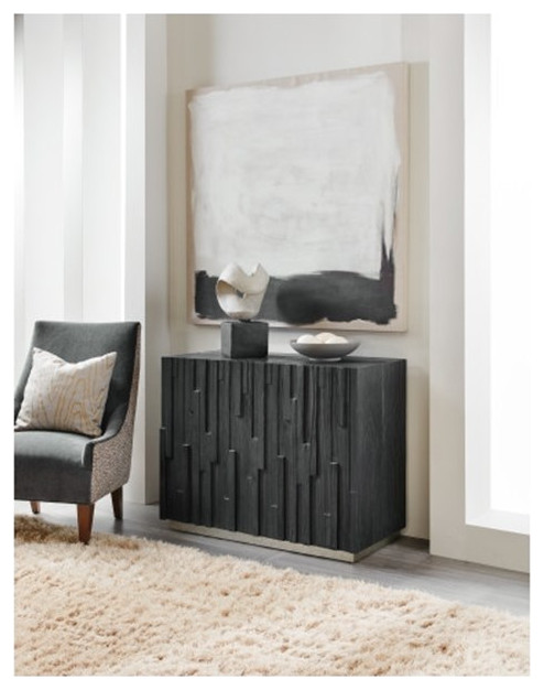 Hooker Furniture Chapman Veneers Shou Sugi Ban Accent Chest in Black   Transitional   Accent Chests And Cabinets   by Homesquare  Houzz