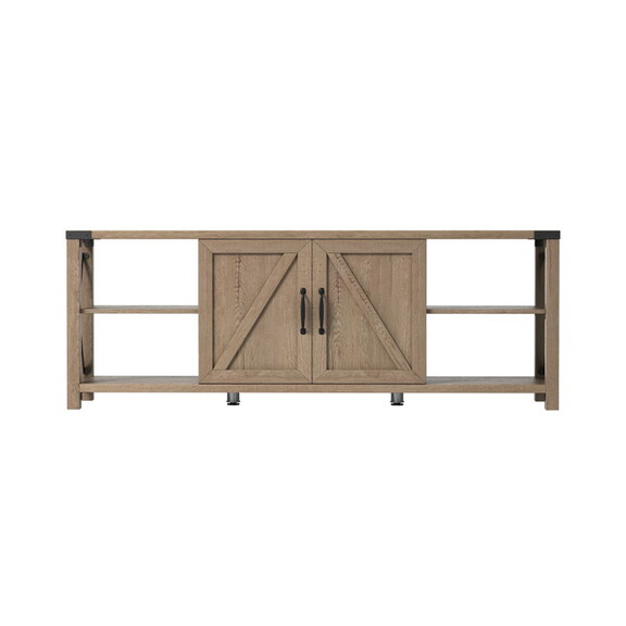 68 TV Stand Wood Metal TV Console Industrial Ente...