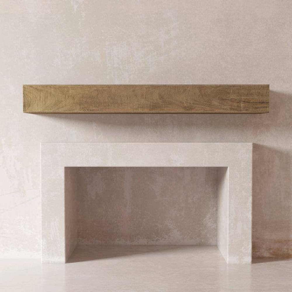 Urban Woodcraft DESSIE 36 in. Fireplace Wall Cap-Shelf Mantel in Natural 500H.36WM.DL.N