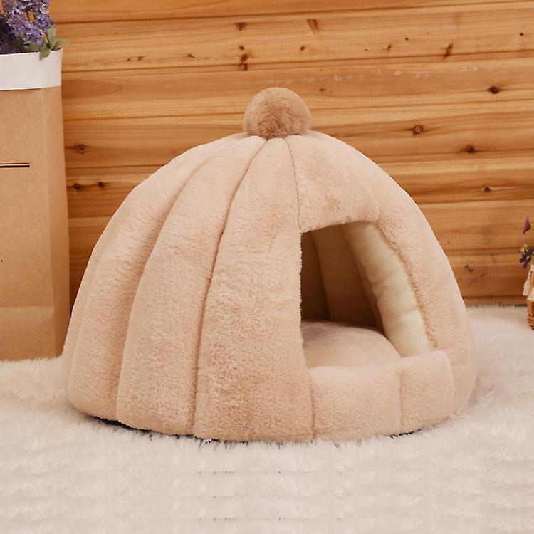 Deep Sleep At Home Round Dog Nest Semi Enclosed Cat Nest Rabbit Fleece Autumn And Winter Nest Cushion Pet Nest Small And Medium Dogs