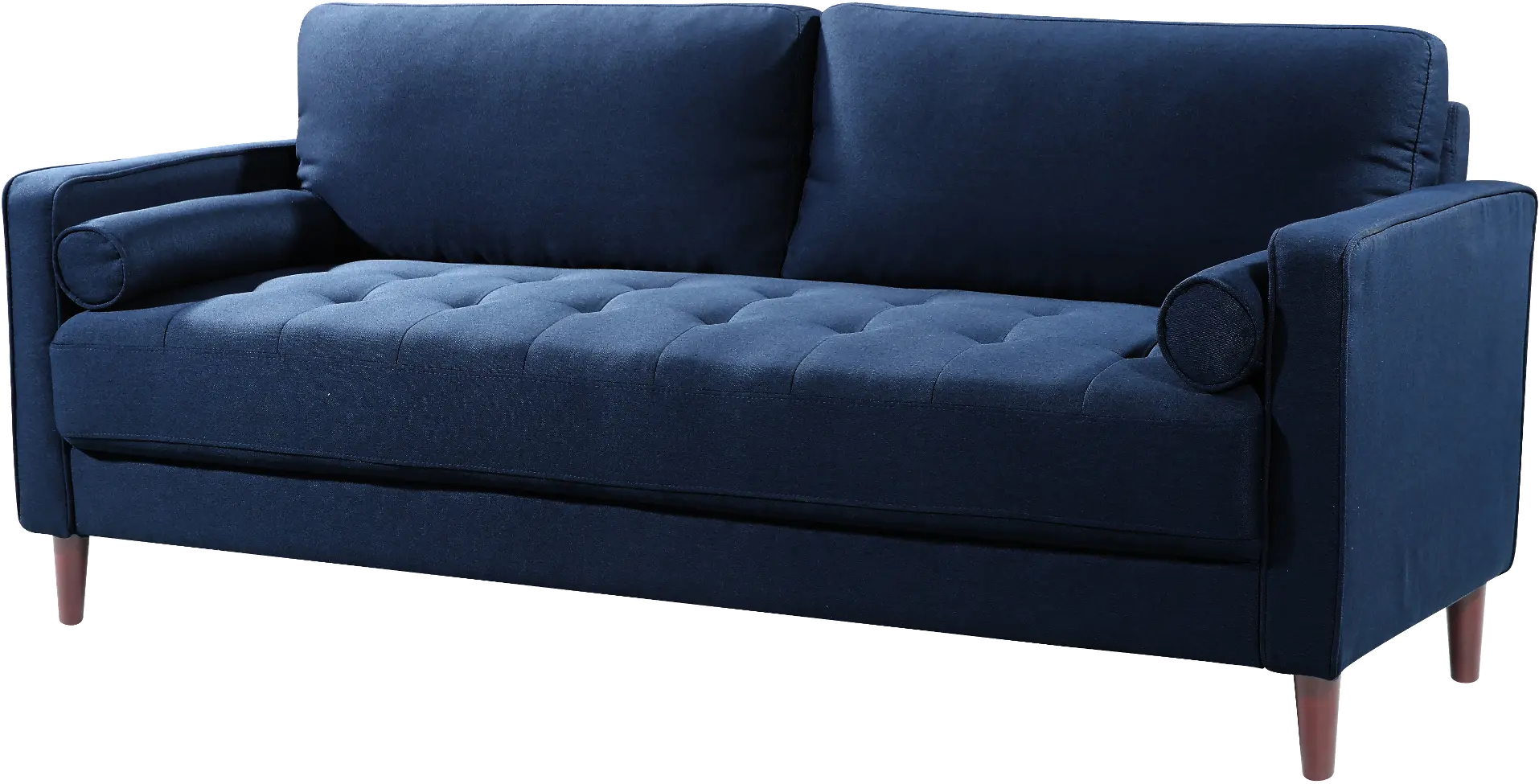 Lawrence Mid-Century Modern Navy Blue Sofa