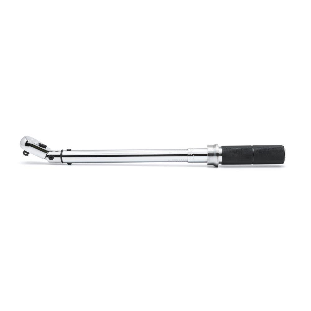 Micrometer Certified Torque Wrench， 3/8 In. Drive Flex Head， 5-75 ft/lbs ;