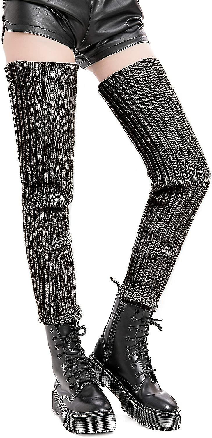 Women's Winter Thick Knit Extra Long Thigh High Leg Warmers