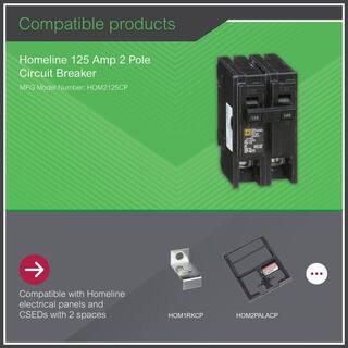 Square D Homeline 125 Amp 2-Pole Circuit Breaker HOM2125CP