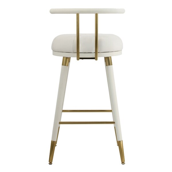 Juniper White Vegan Leather Counter Stool - 17.3