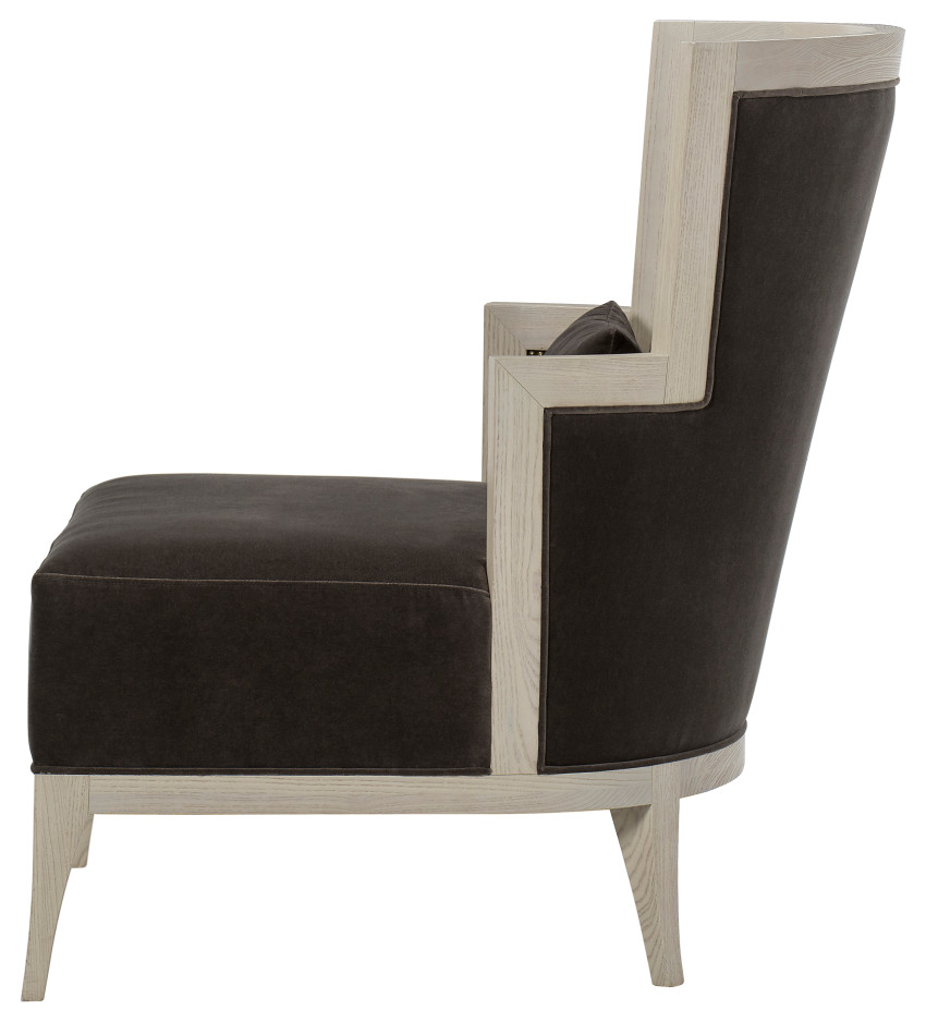 Edged Corner Brown Upholstery Accent Chair  Andrew Martin Morgan   Transitional   Armchairs And Accent Chairs   by Oroa   Distinctive Furniture  Houzz