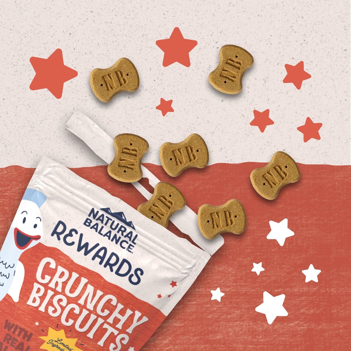 Natural Balance Rewards Crunchy Biscuits With Real Salmon Dog Treats