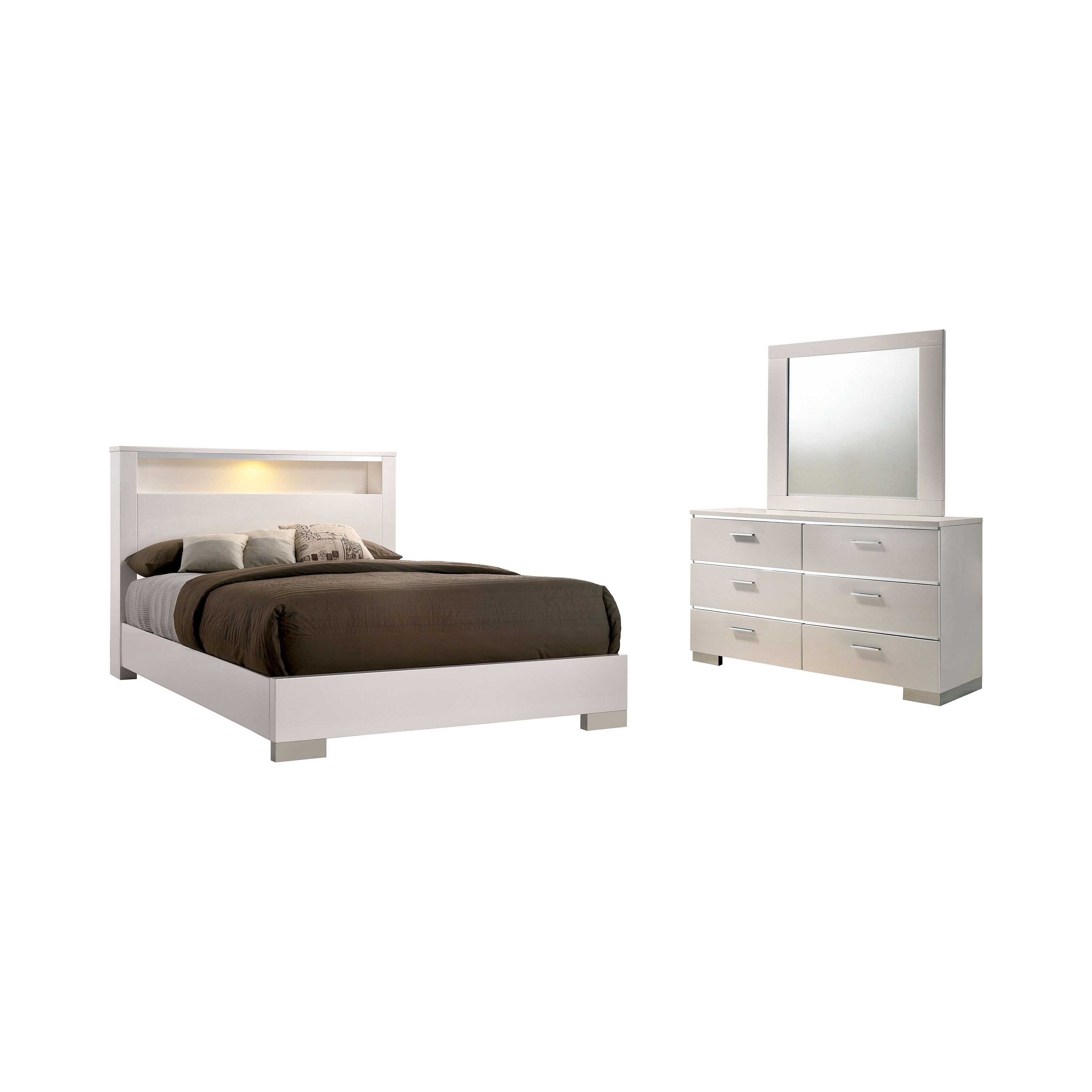 Furniture of America Elysee Contemporary King 2-piece Bedroom Set - - 29769426