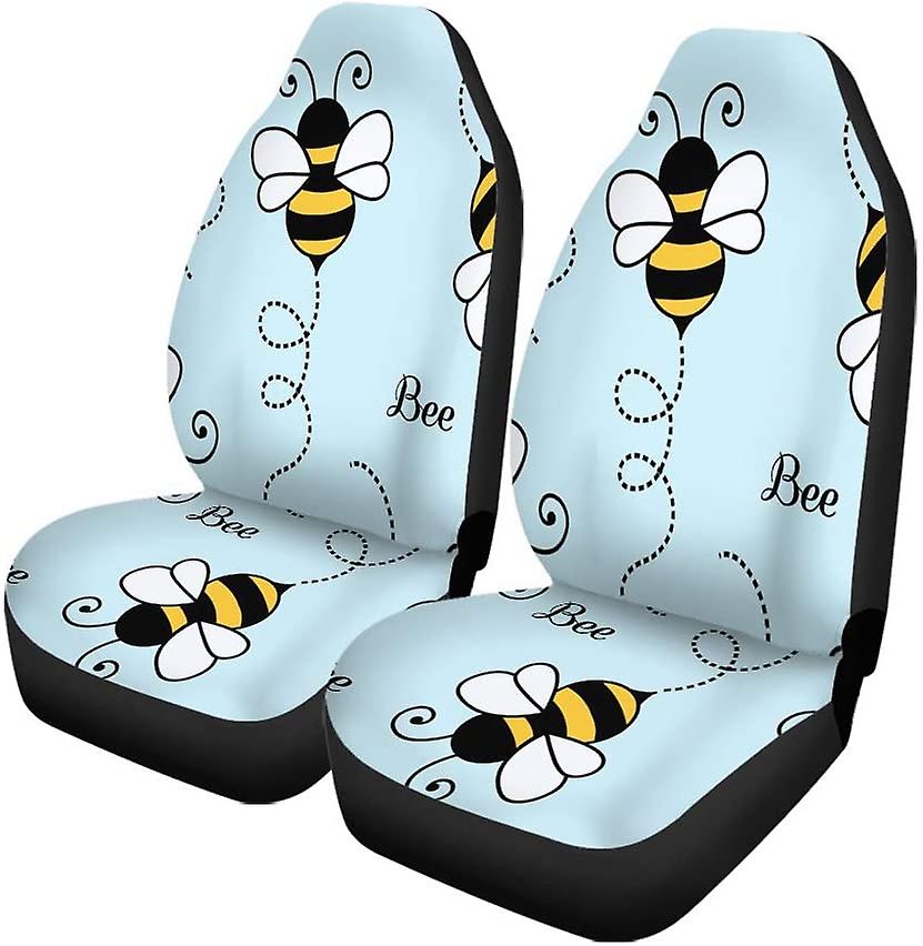 Set Of 2 Car Seat Covers Bee Universal Auto Front Seats Protector Fits For Car，suv Sedan，truck D---45178