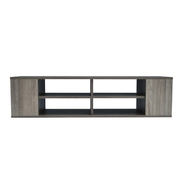 Wall Mounted Floating TV Stand Component Shelf with Height Adjustable