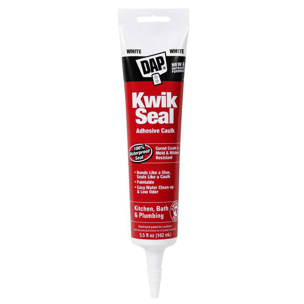 DAP Kwik Seal 5.5 oz. White Kitchen and Bath Adhesive Caulk 18873