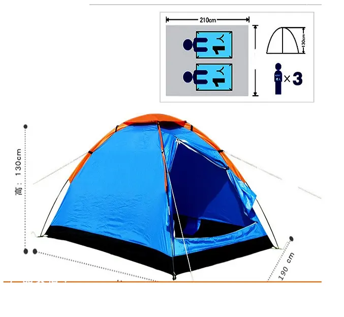 2 Person Camping Dome Tent Waterproof Lightweight Portable Tents for Outdoor Camping Hiking Travel with carry bag packing