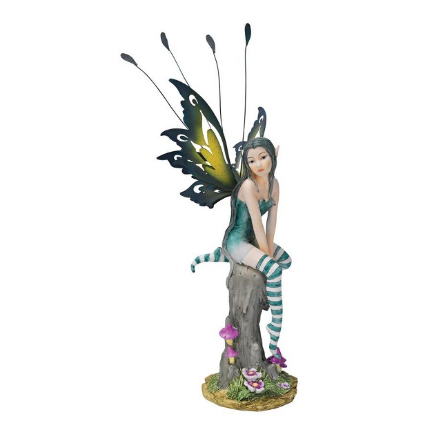 Design Toscano Lochloy House Striped Stockings Fairy Statue