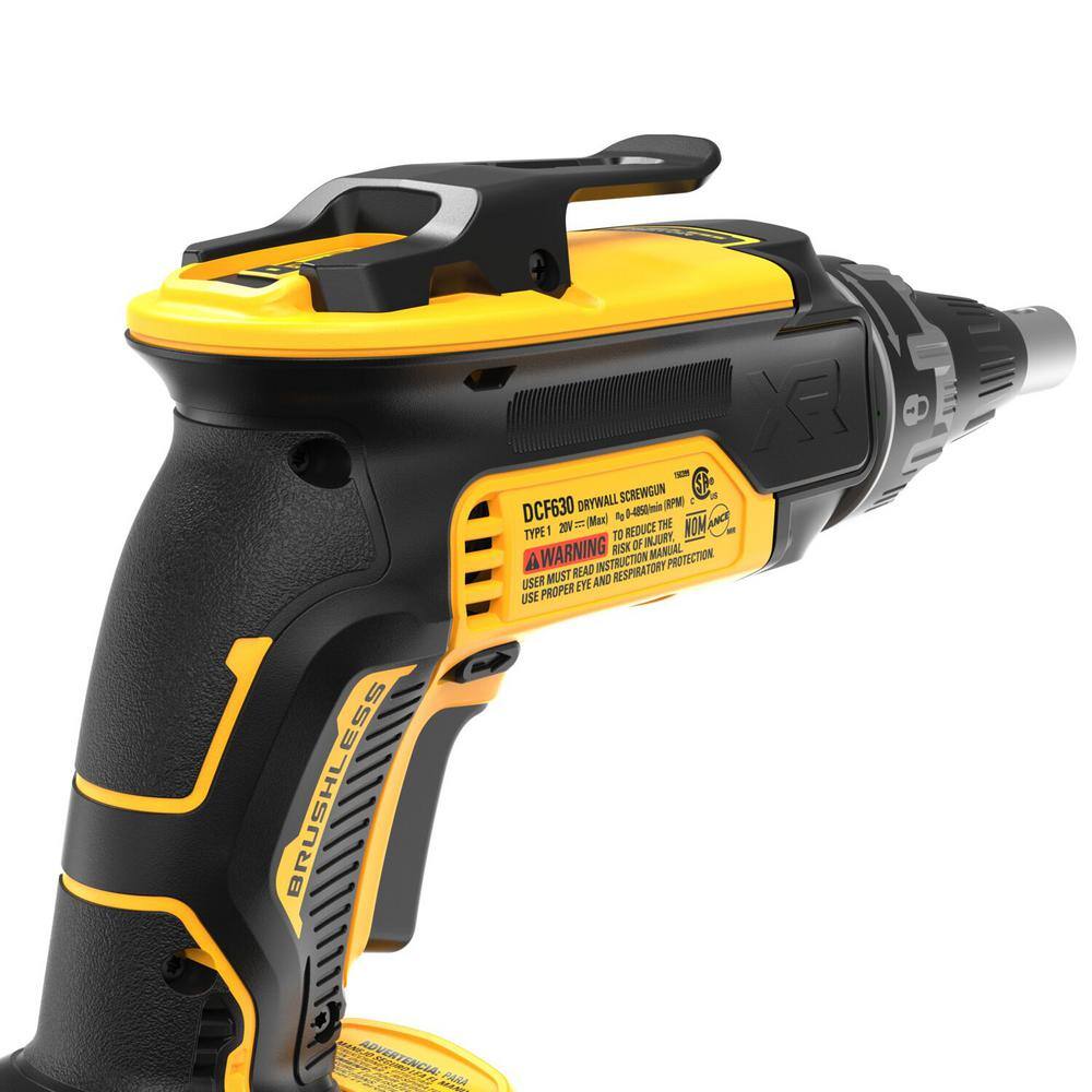 DW XR 20V MAX Lithium-Ion Cordless Brushless Screw Gun (Tool Only) DCF630B