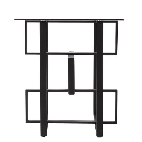 SEI Furniture Cezanne Contemporary Black Metal Accent Table