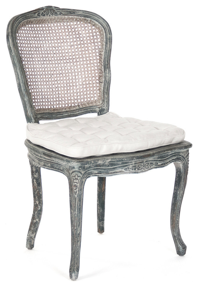 Annette Chair Distressed Blue   Farmhouse   Dining Chairs   by Zentique  Inc.  Houzz