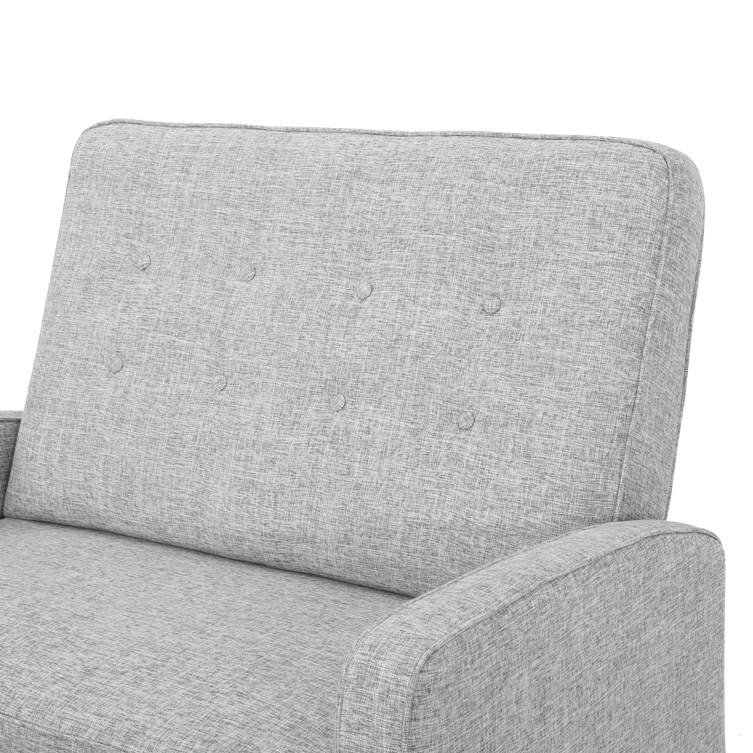 Callade Buttoned Fabric Reclining Loveseat