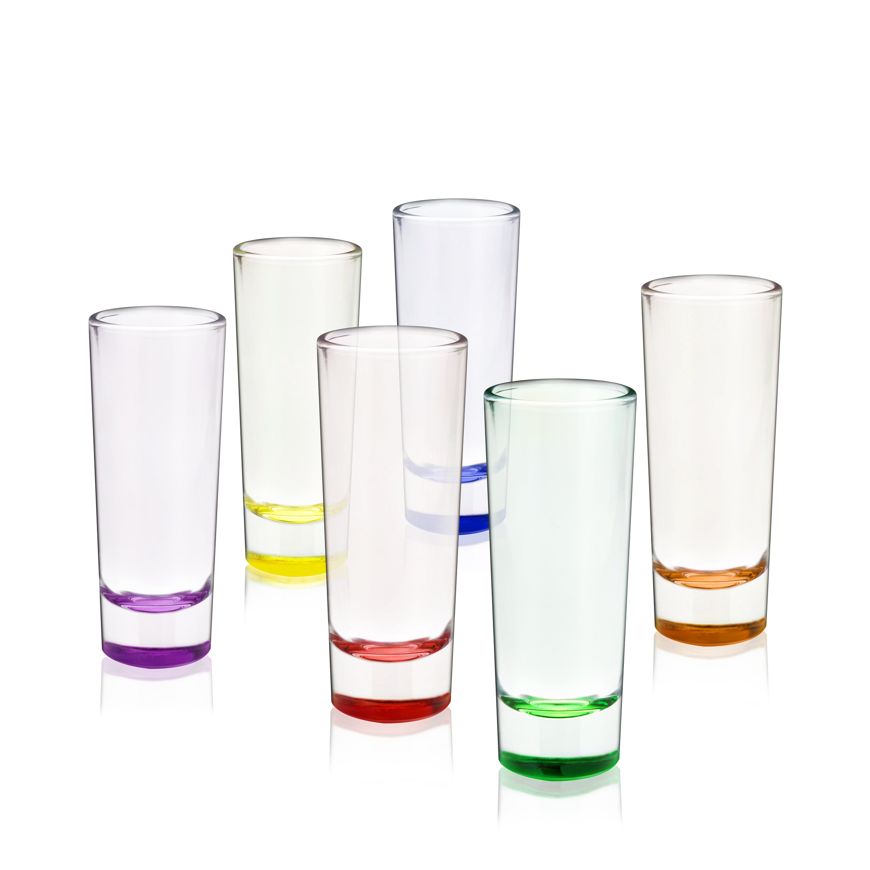 2 oz Shot Glass Shooters， Set of 6 by True - Assorted