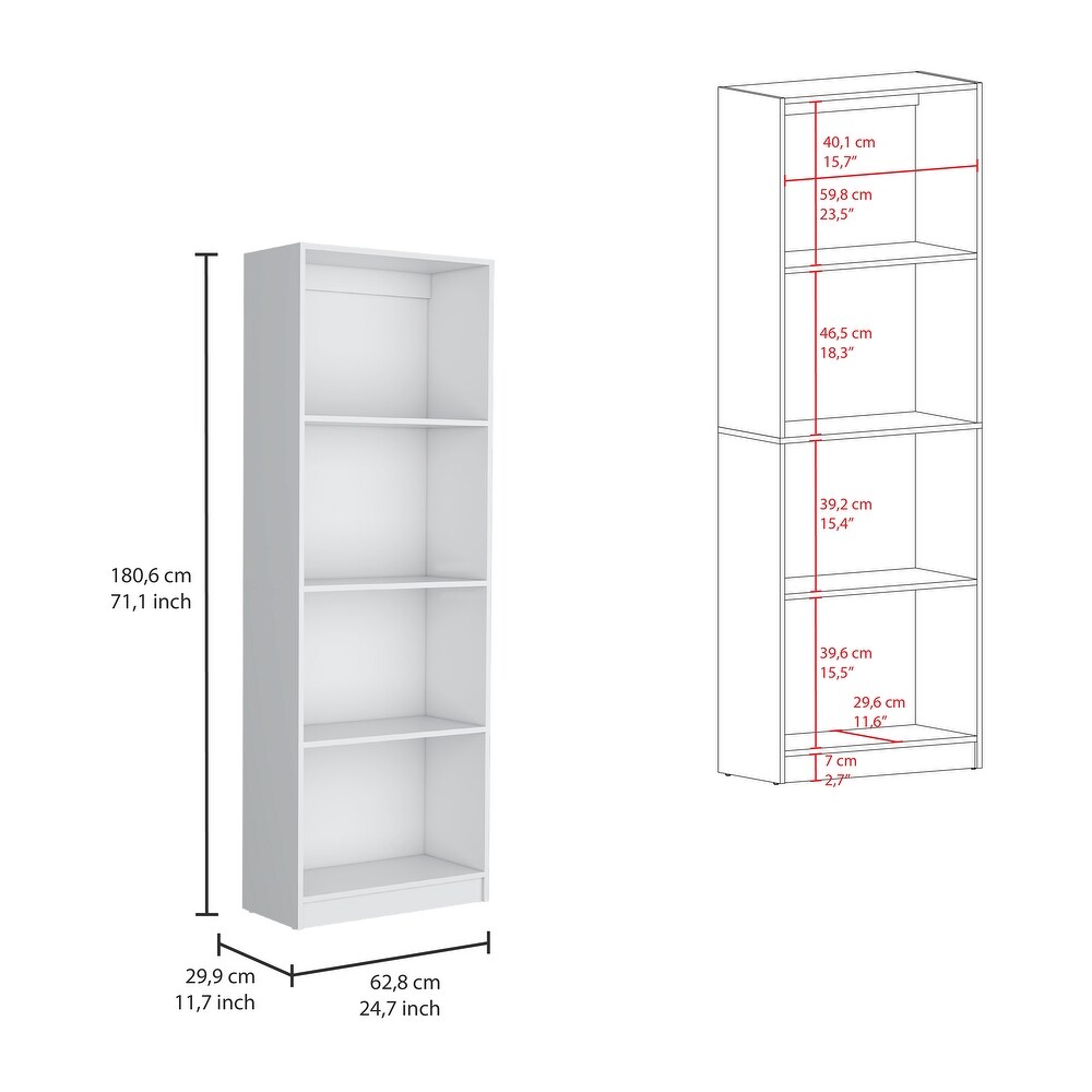 Kenyon Tall 5 Shelf Wide Bookcase Set of 2   N/A