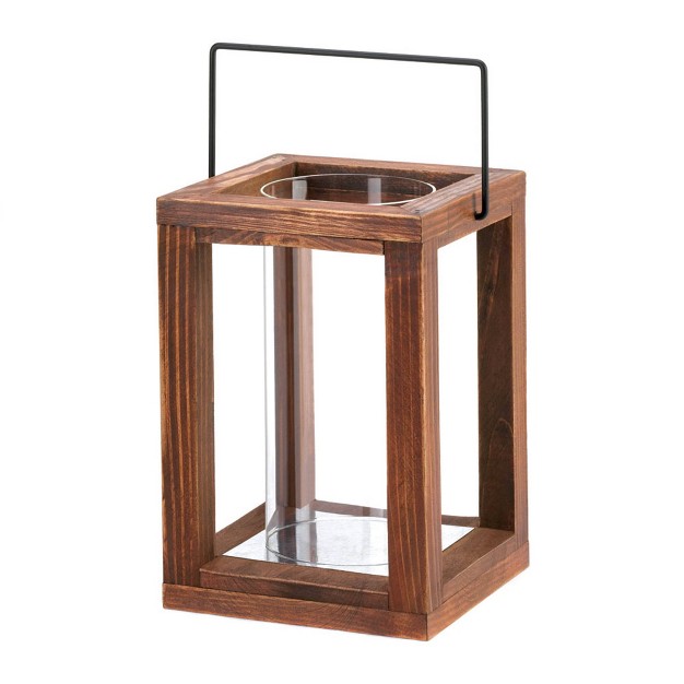 Wood Rustic Garden Outdoor Lantern Bronze Zingz amp Thingz