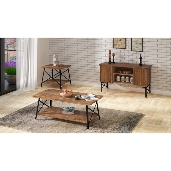 Carbon Loft Oliver Modern Rustic Wood End Table