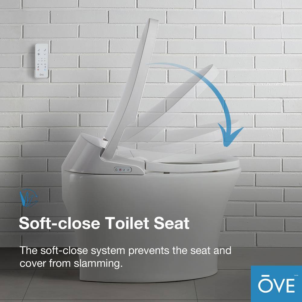 OVE Decors Lena Elongated Electric Bidet Toilet in White 15WST-LENA00-00