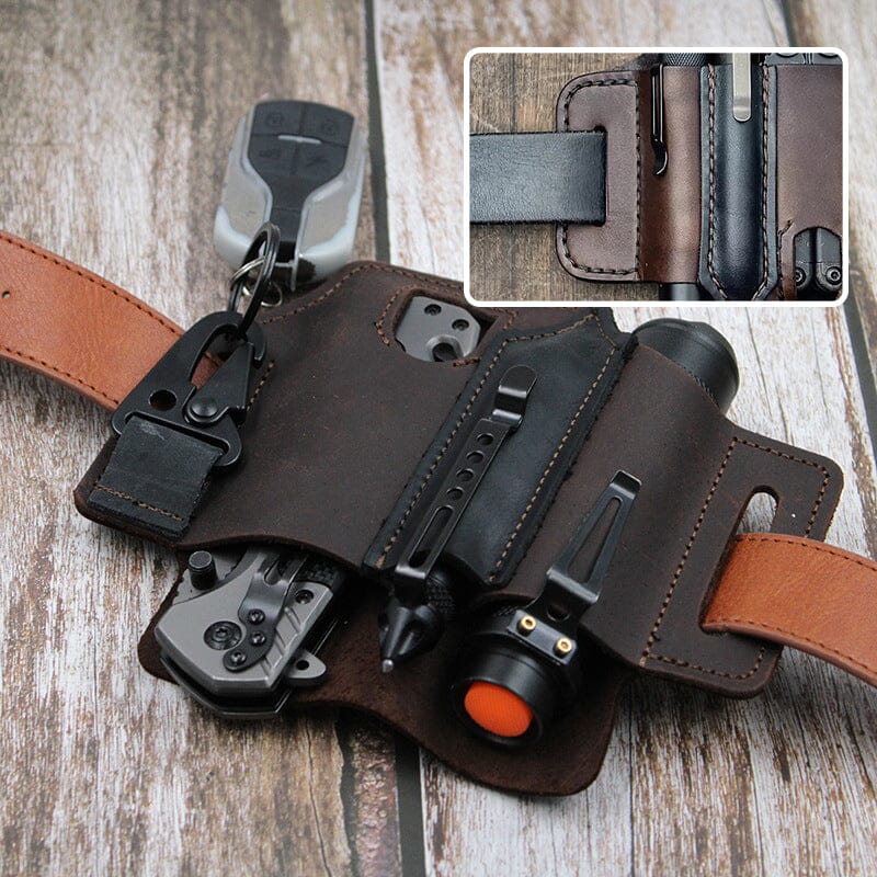 EDC Multi-Tool Belt Loop Leather Sheath