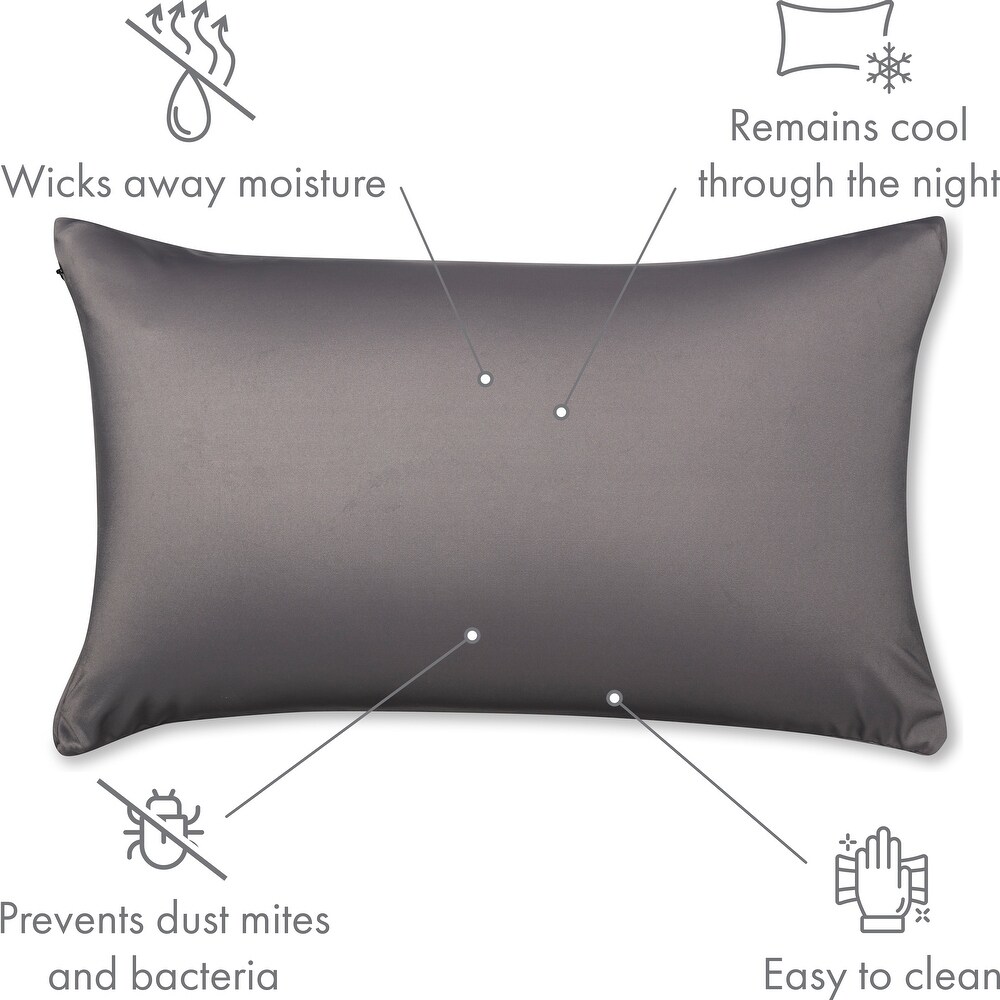 Throw Pillow Cozy Soft Microbead Stone Grey: 1 Pc