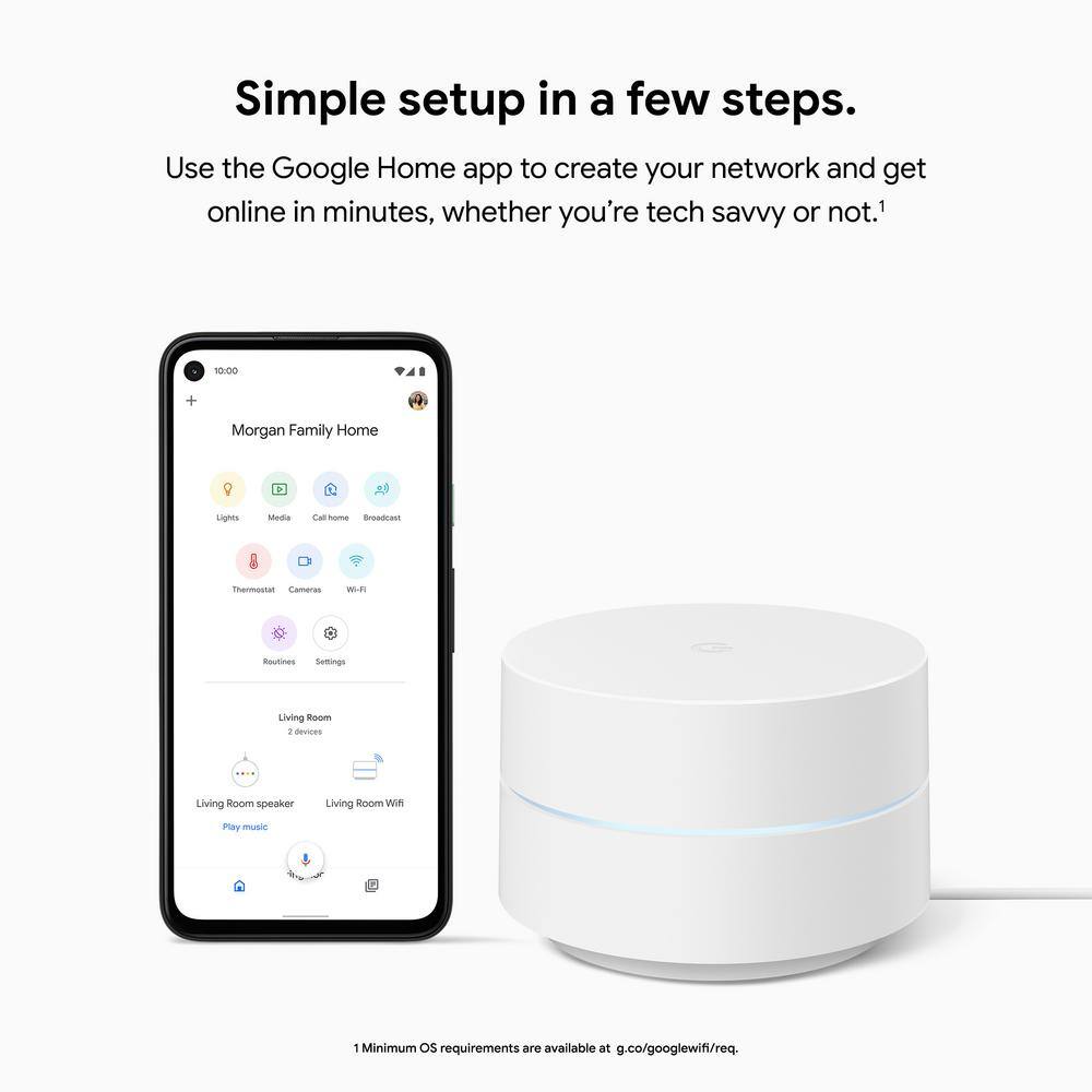 Google Wifi - Mesh Router AC1200 - 1 Pack GA02430-US