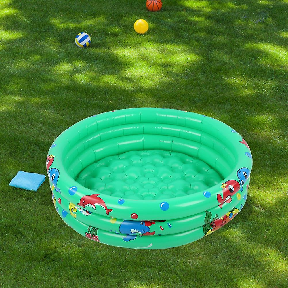 Round Inflatable Baby Toddlers Swimming Pool Portable Inflatable Children Little Green Pool Home Indoor Outdoor For Kids Girl Boy120cm/47.2in Green