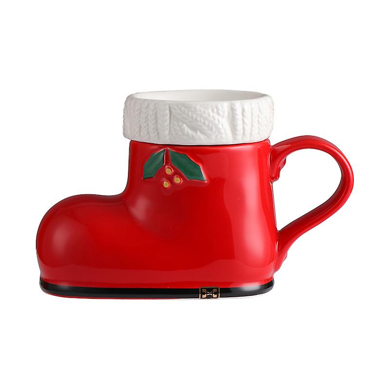 Christmas Boots Shape Ceramic Coffee Mug Tea Cup Novelty Gift