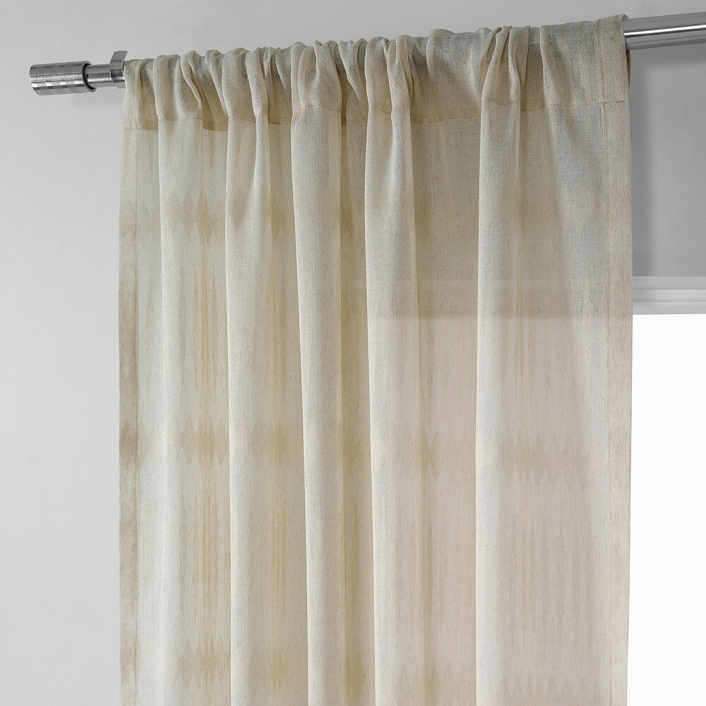 Exclusive Fabrics Polaris Patterned Linen Sheer Curtain (1 Panel)