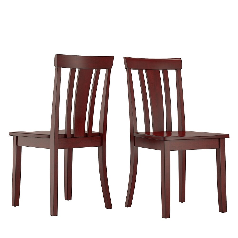 Wilmington II Round Pedestal Base Antique Berry Red 5 Piece Dining Set by iNSPIRE Q Classic