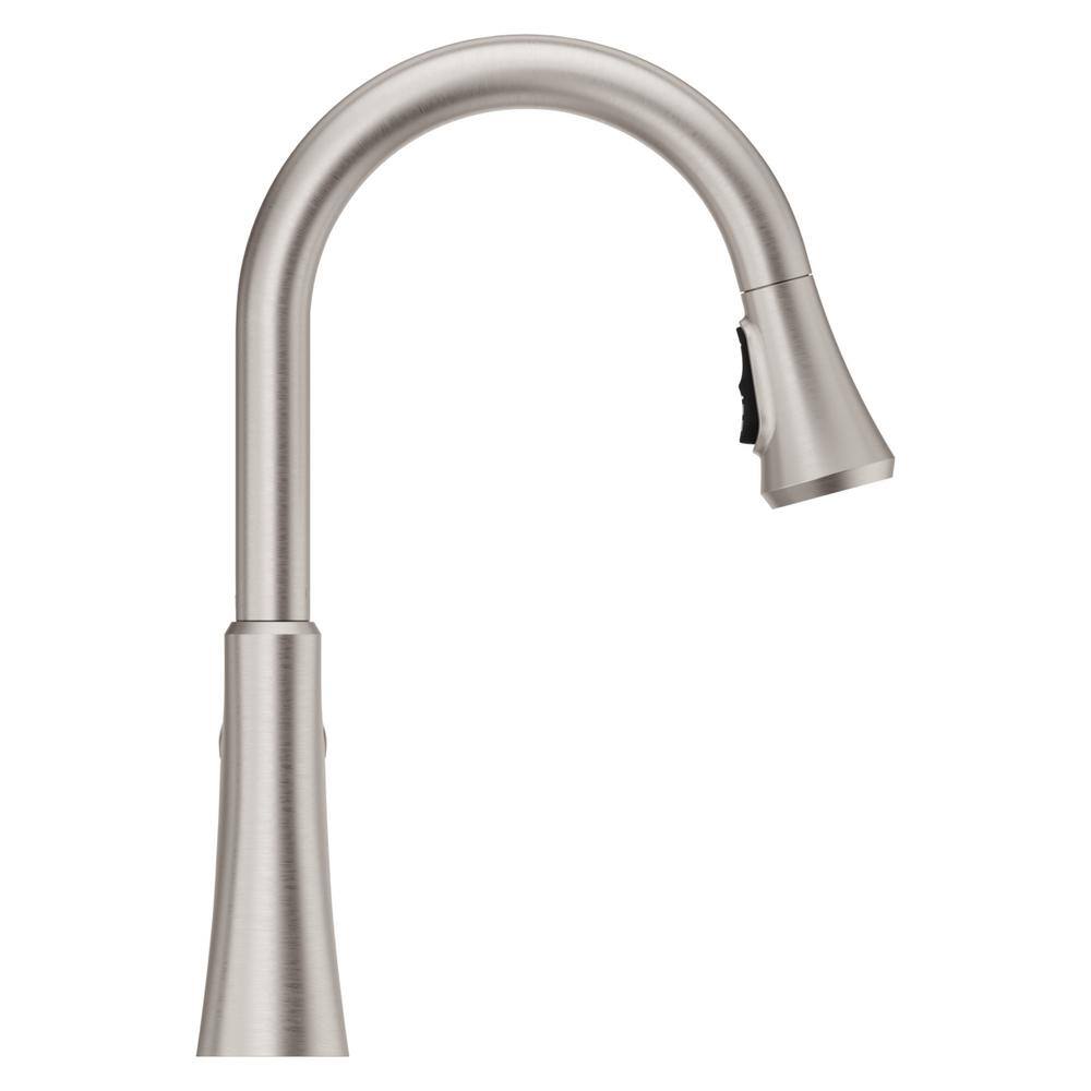 Pfister Miri Single-Handle Pull-Down Sprayer Kitchen Faucet with Soap Dispenser in Spot Defense Stainless Steel F-529-7MRGS