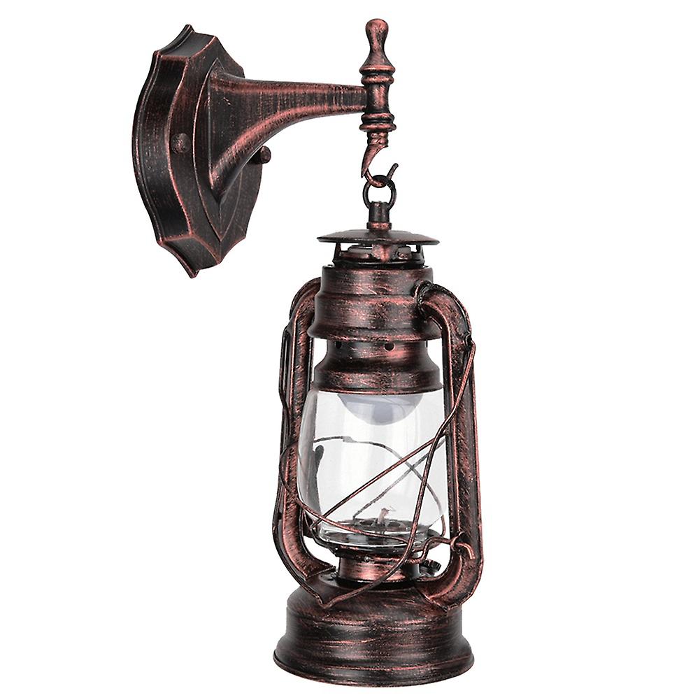 111-240v Retro Style Sconce Light Antique Iron Wall Lamp Fixture For Cafe Bar Hallway Red Bronze