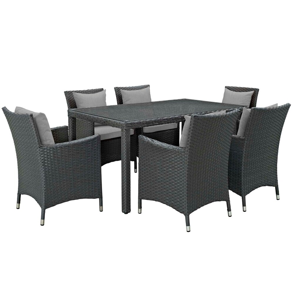 Stopover 7 Piece Outdoor Patio Sunbrella Dining Set