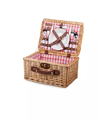 Picnic Time Plaid Red Catalina Picnic Basket