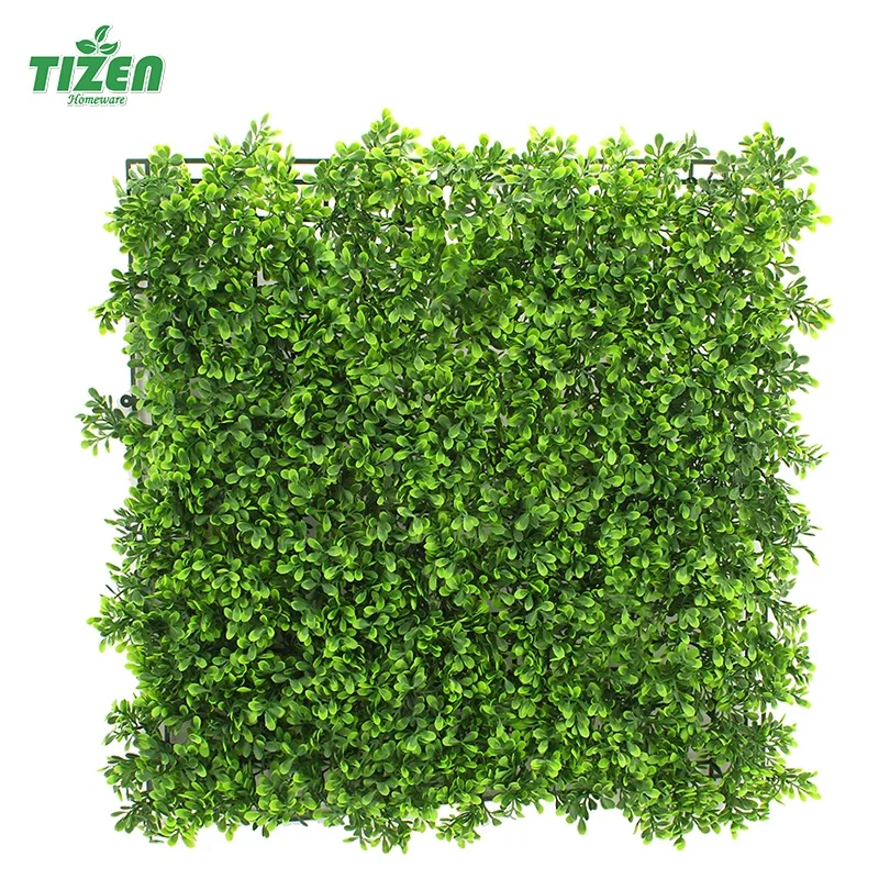 Tizen Factory supply outdoor decoration hedge boxwood Backdrops panel Artificial green plants grass wall