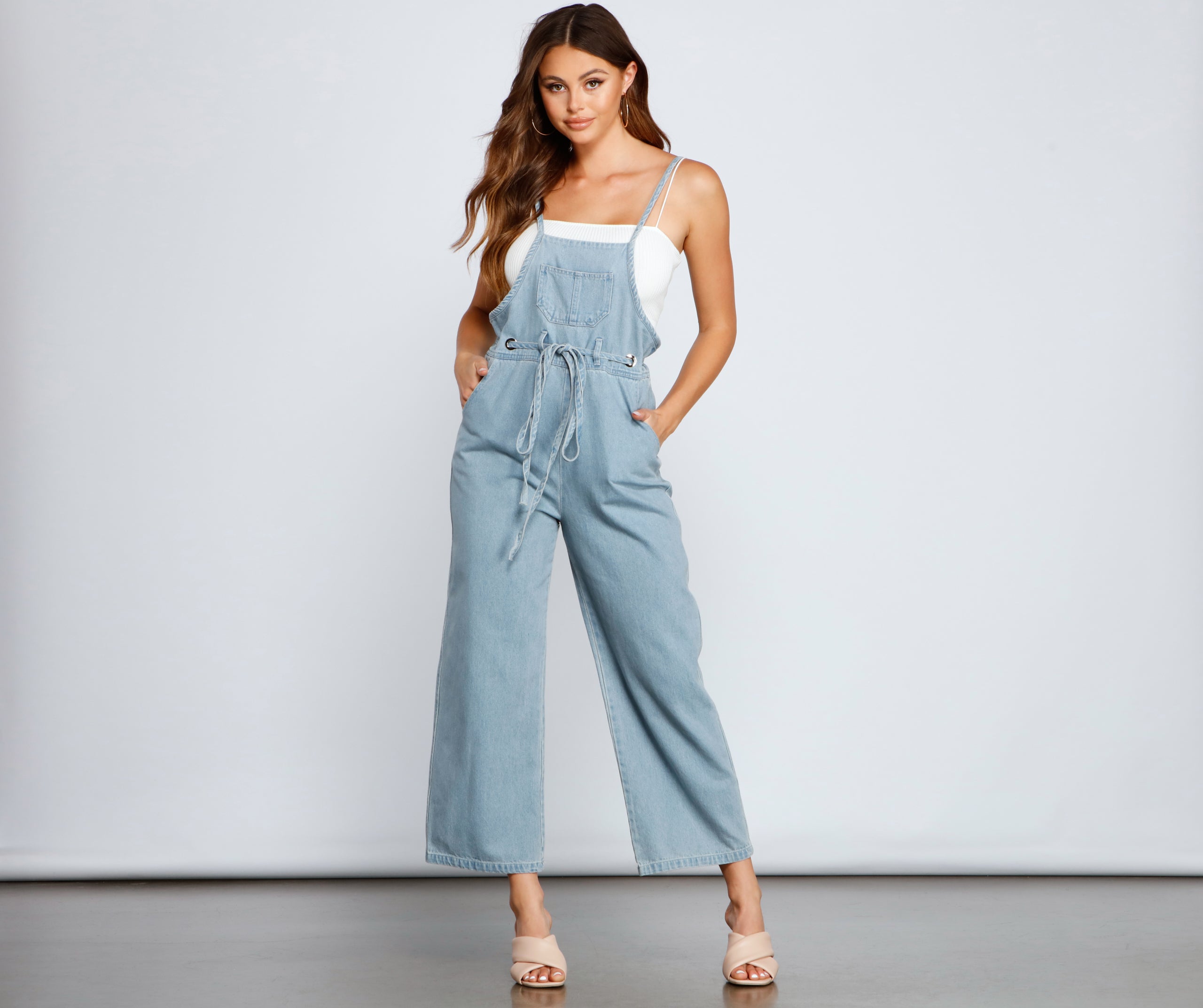 Girl Next Door Wide Leg Overalls