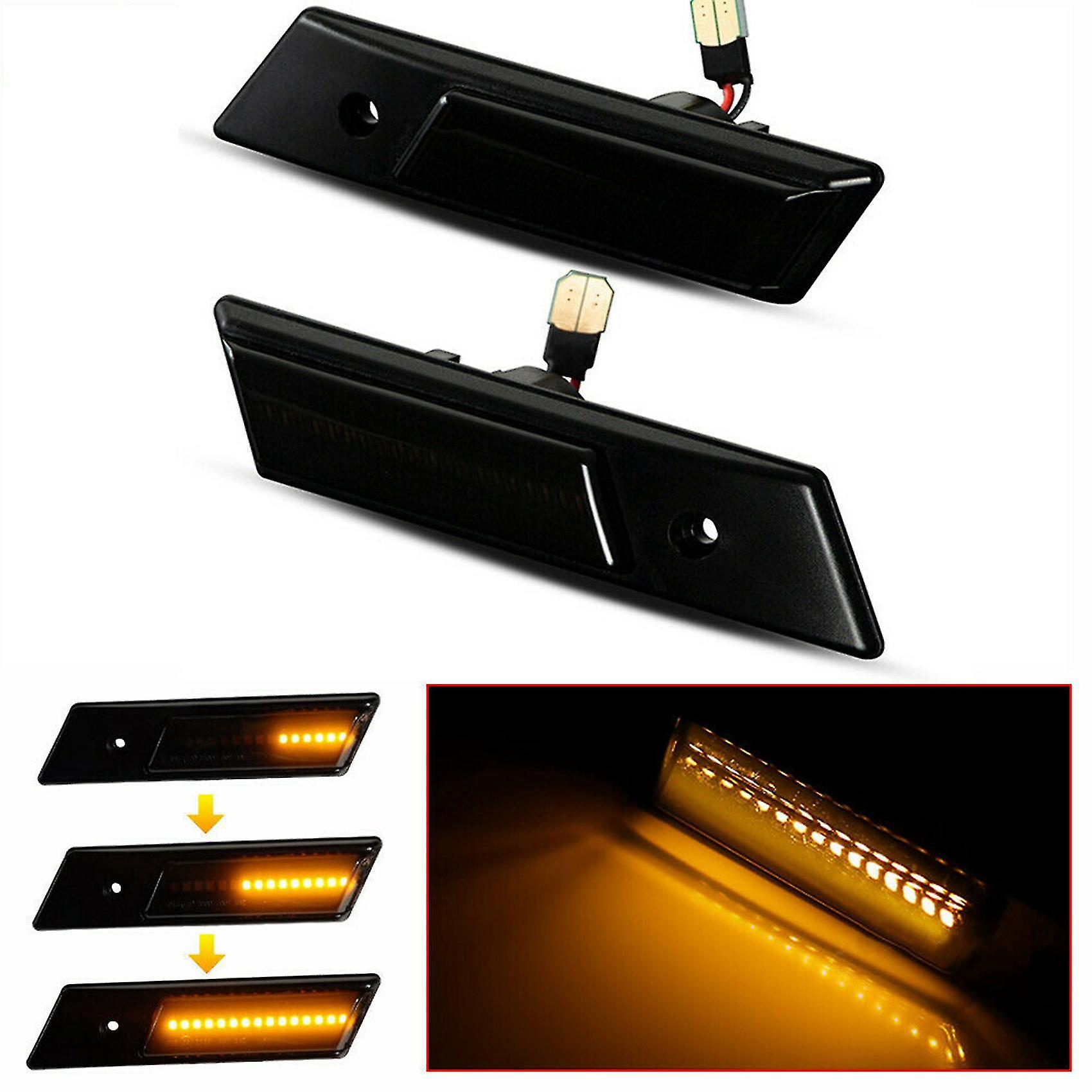 Side Marker Turn Signal Light For 3 5 7 Series E32 E34 E36 1990-1996 Led Sequential Lamp Dynamic Bl