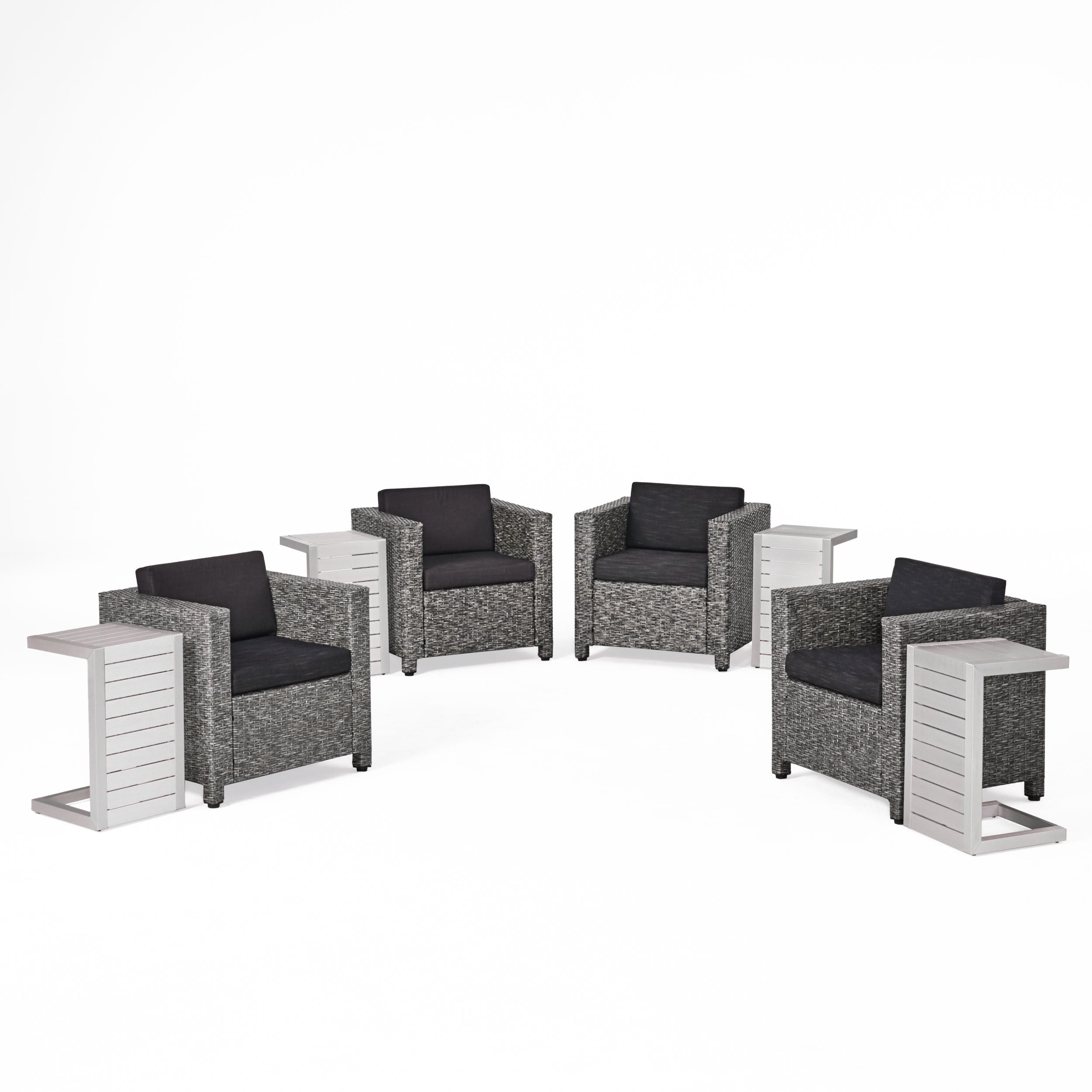 Venice 4-Seater Outdoor Chat Set with Side Tables